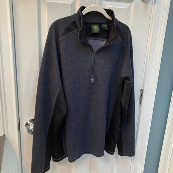 Timberland merino wool blend 1/2 zip long sleeve pullover size Large - Picture 2 of 8